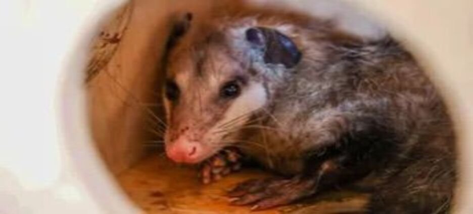 Rescatan a tlacuache que quedó atrapado dentro de un automóvil en Monterrey